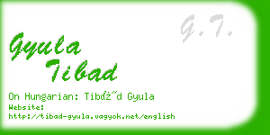 gyula tibad business card